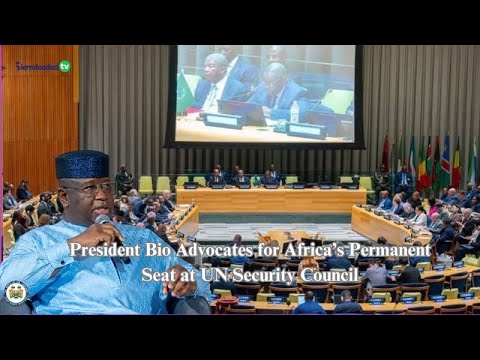 President Bio Advocates for Africa’s Permanent Seat at UN Security Council