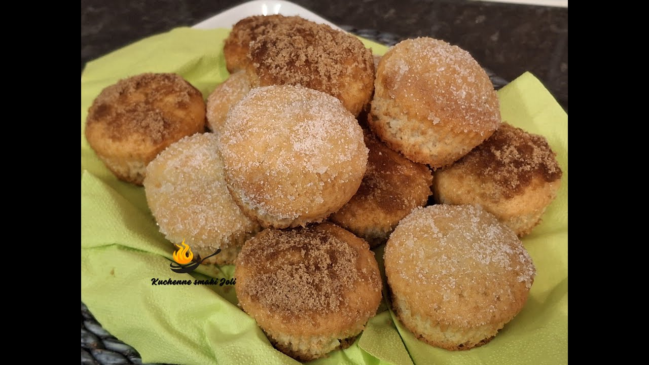 Muffinki a'la pączki z dżemem bez użycia miksera