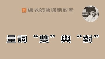 量詞“雙”與“對”