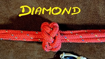 Diamond Knot Multi Strand Diamond Knot Diamond Sennit How to Tie  - (The Tractor Tyer Knot)