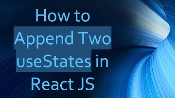 How to Append Two useStates in React JS