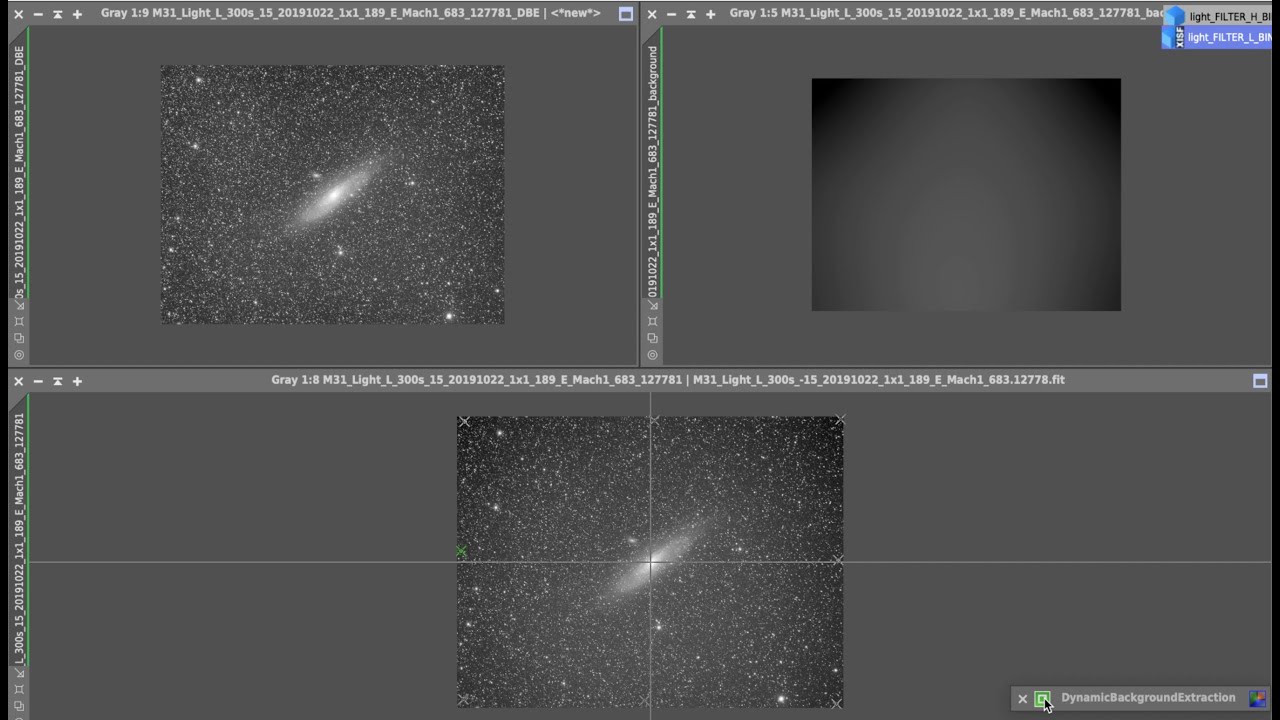 Pixinsight "Simiple" Dynamic Background Extraction (DBE)