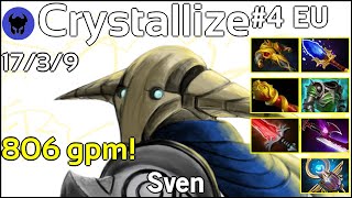 806 Gpm Crystallize Eu Plays Sven Dota 2 - 8578 Avg Mmr