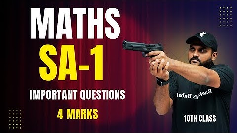 10th Class SA-1 // MATHS// important 4 Mark Questions// 2025-26 // @backlogsbabai1797 //
