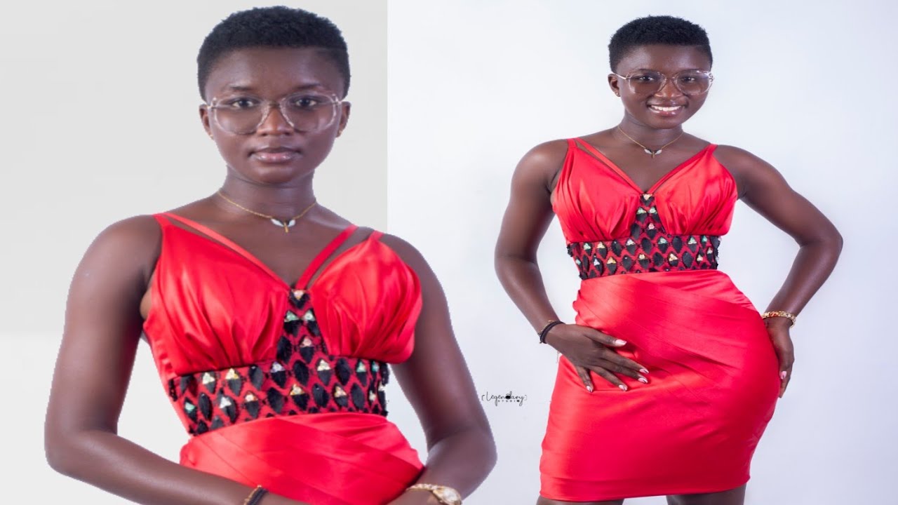 how to sew corset dress with draping skirt dinner wear YouTube