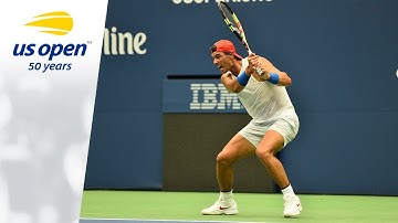 Rafael Nadal Practices On P1 at the 2018 US Open