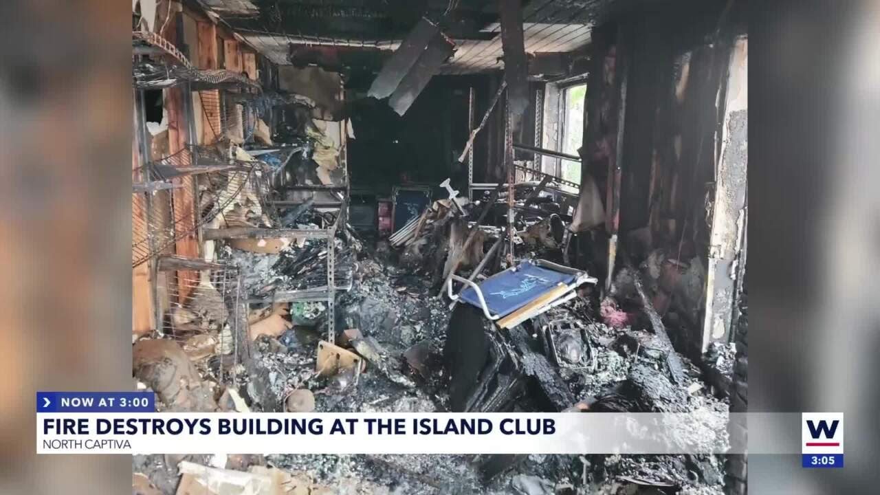 Fire destroys building in Island Club at North Captiva - YouTube