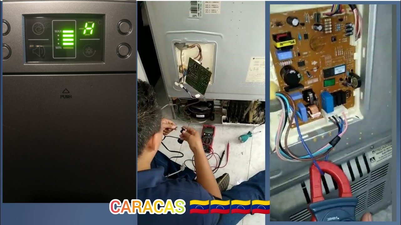 NEVERA HELADERA LG MBA482ULS-G ERROR (H) FALLA DE PLACA - YouTube