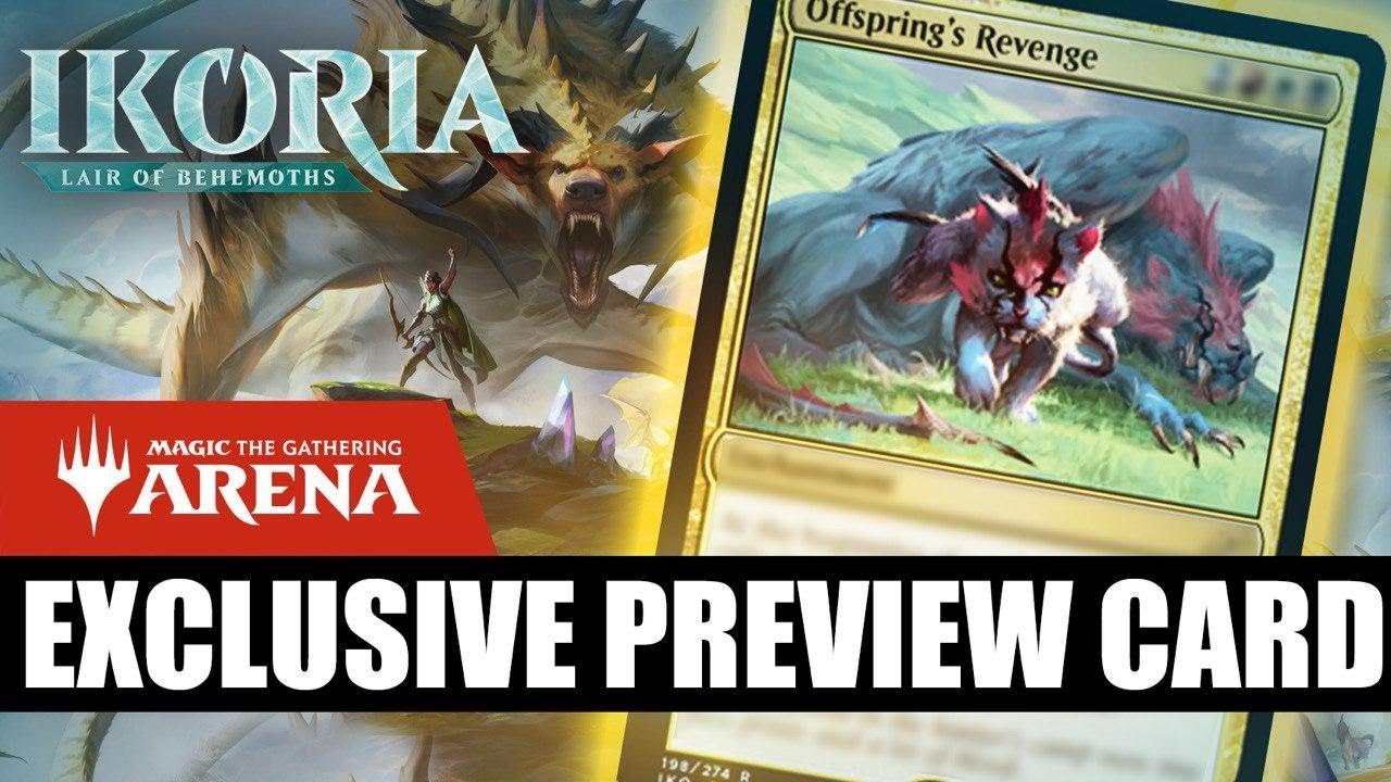Exclusive Ikoria Lair Of Behemoths Preview Card Sponsored Youtube