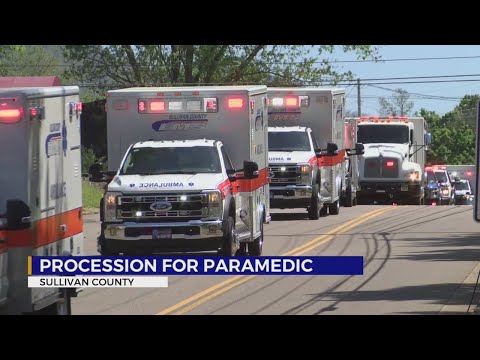 Procession held for longtime Sullivan County EMS paramedic