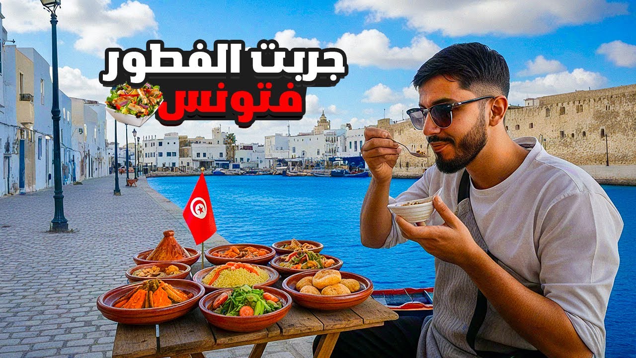 تجربتي للفطور التونسي 🇹🇳🍽️ | أول يوم ليا في تونس 😍