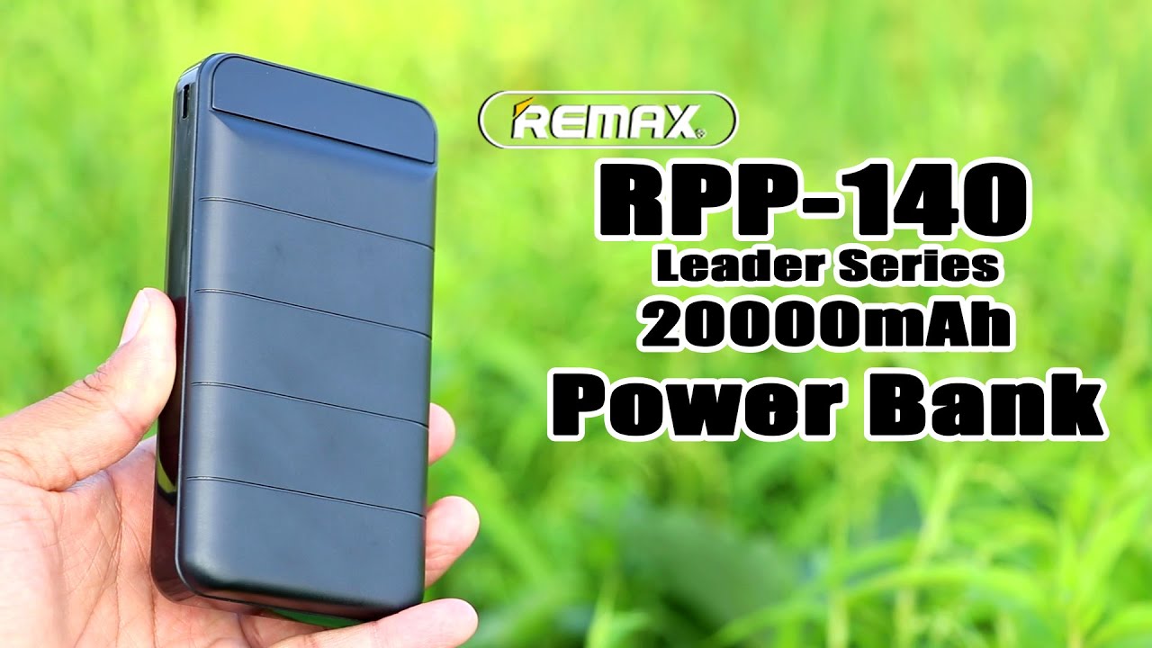 Remax RPP-140 Dual USB Power Bank 20000mah 5V-2A | Black