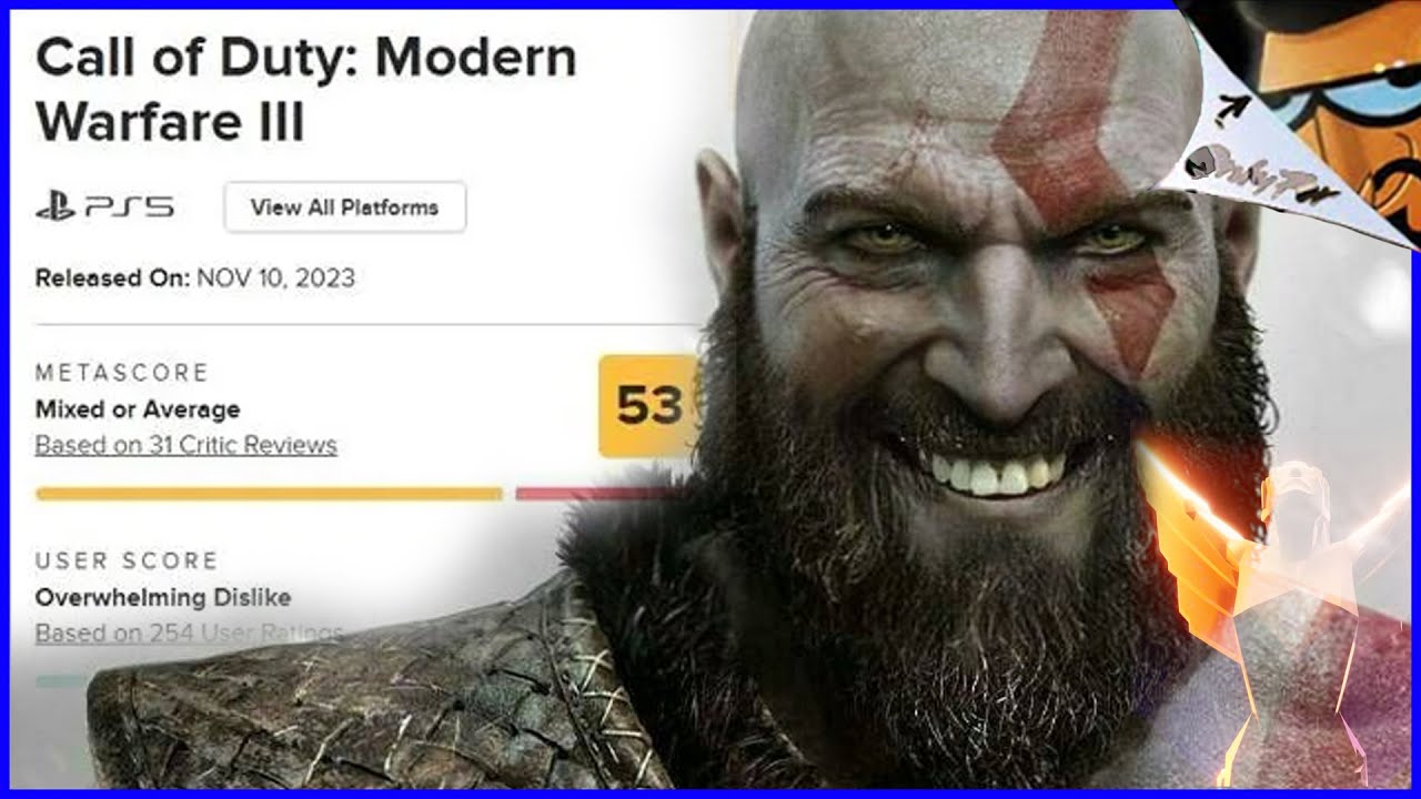 Call of Duty Modern Warfare 3 larga com 51 no Metacritic