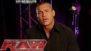 Randy Orton Addresses John Cena RAW Sep 03,2007