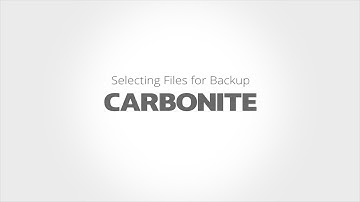 Selecting Files for Backup