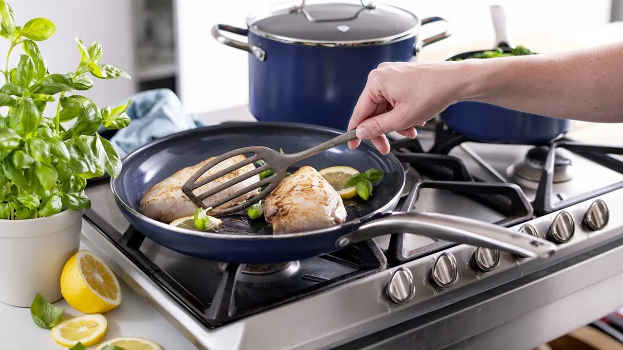 Blue Diamond Ceramic Nonstick 14 inch Open Frying Pan with