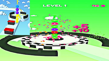 Stack Rider : All Levels Gameplay - New Update Android,IOS ( 1 - 15 )