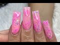 Pink Drink Inspired Nails | Watch Me Work | Acrylic Nails Tutorial