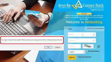 Canara Bank Net Banking Password Kiase Change Kare? Your Login Password Has Expired!