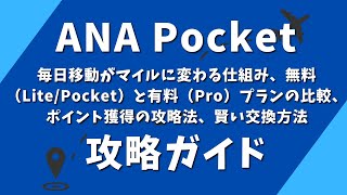 ANAPoket（ANAポケット）とは？毎日移動がマイルに変わる仕組み、無料（Lite/Pocket）と有料（Pro）プランの比較、ポイント獲得の攻略法、賢い交換方法etc