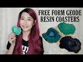 Free Form Geode Resin Coasters / Hot Glue Gun Mold / Tutorial Video