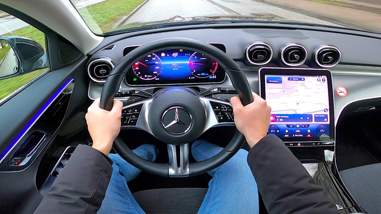 2022 Mercedes Benz c class c220d T - pov test drive - YouTube