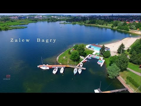 zalew Bagry z lotu ptaka,dron Kraków