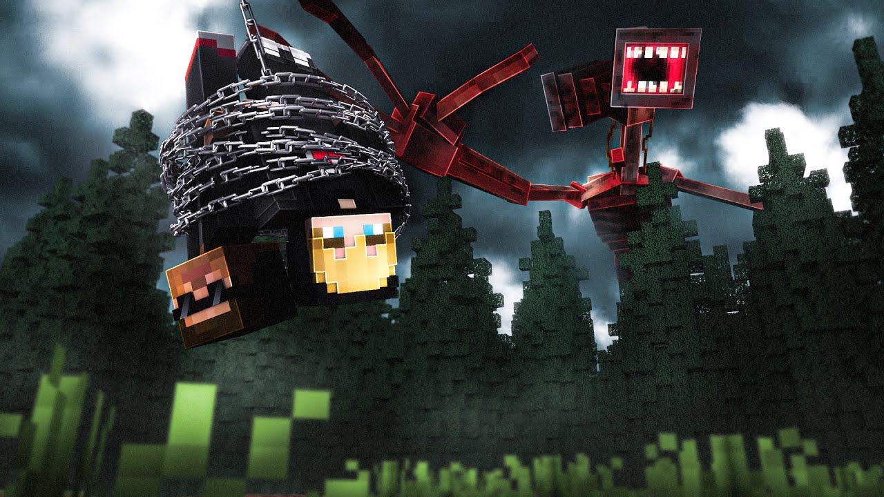 Überleben wir ANGEKETTET in MINECRAFT mit HORROR MONSTERN?