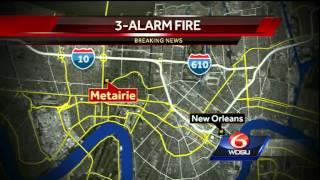 Firefighters battle 3-alarm fire in Metairie