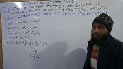 Lecture #13||New kpk class 6th Math||Ex #1.4||Q#1||2||3||real world problem solved by HCF and LCM