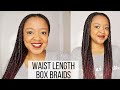 MY FIRST TIME! WAIST-LENGTH BOX BRAIDS on NATURAL HAIR | RED OMBRE | THE CURLY CLOSET