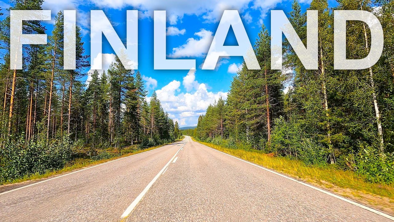Driving in Finland - Northwards from Hiisijärvi (Ristijärvi) - Countryside Roadtrip