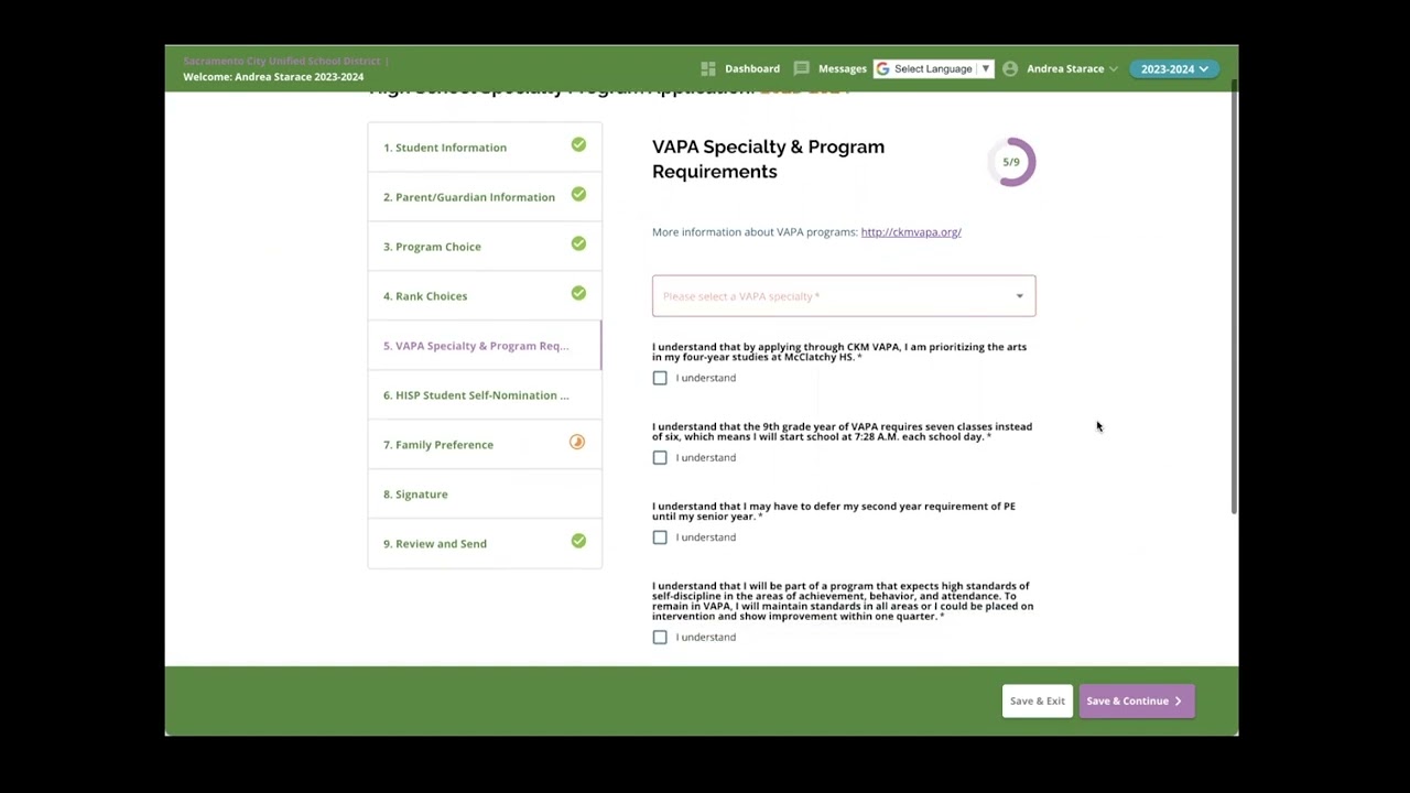 SchoolMint: VAPA Specialty Program Step Walk-Through - YouTube