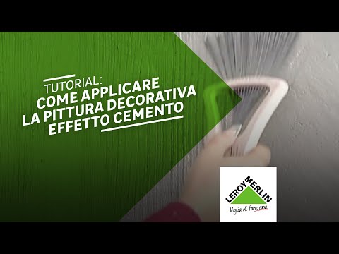 Come applicare la pittura decorativa cemento design leroy merlin ... Muro effetto cemento