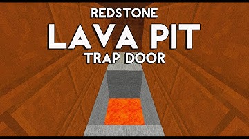 Minecraft Tutorial: Redstone Lava Pit (Trap Door)