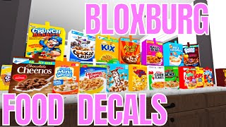 CEREAL | BLOXBURG FOOD DECALS | Bloxburg Roleplay | Nataya Mi'Shel