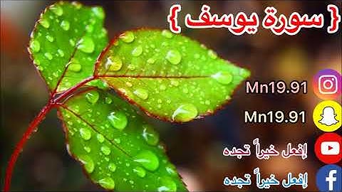 أجمل تلاوة لسورة يوسف كما لم تسمعها من قبل رقق قلبك وطيب مسامعك