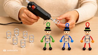 Made in 5 Minutes! DIY Mini Doll from Ring Pulls 🥰 | DIY Keychain ✨️ | Best Out of Waste ♻️