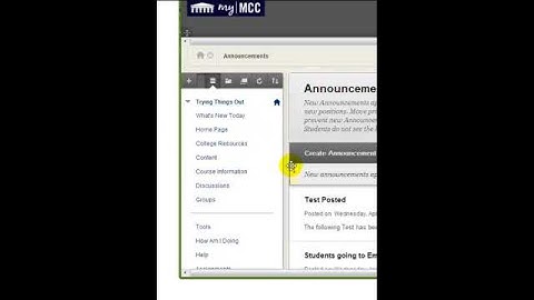 Re-opening your Blackboard menu