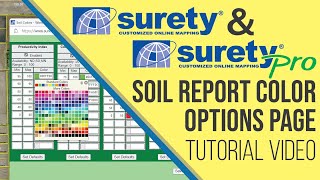 Soil Report Color Options in Surety® Online Mapping