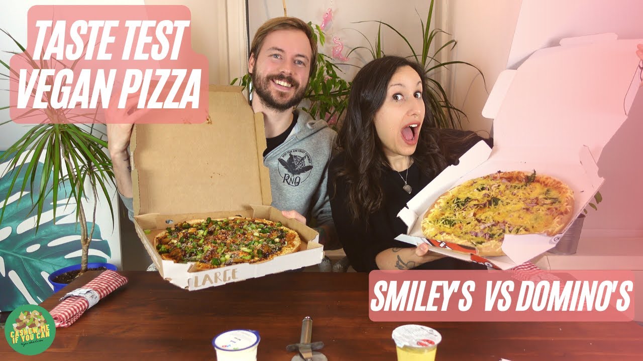 SMILEY'S VS. DOMINO'S Vegan Pizza | TASTE TEST!