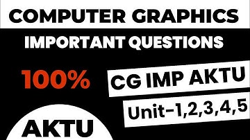 Computer Graphics aktu important questions 2025 | CG important aktu