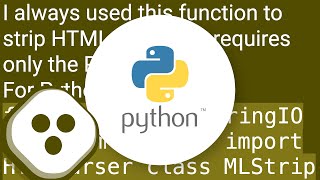 Strip HTML from strings in Python