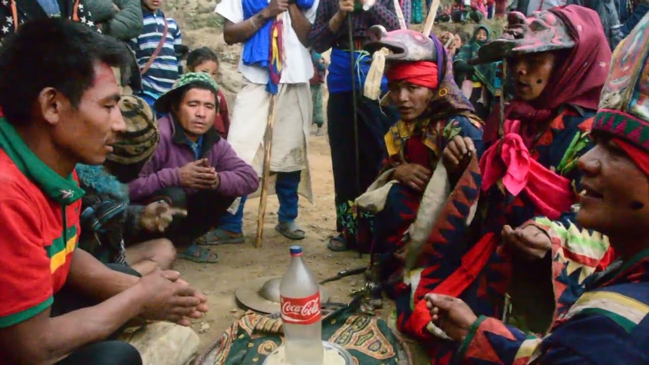Rites of the Bon and Tibetan Lama at Yarsa Gorkha Nepal