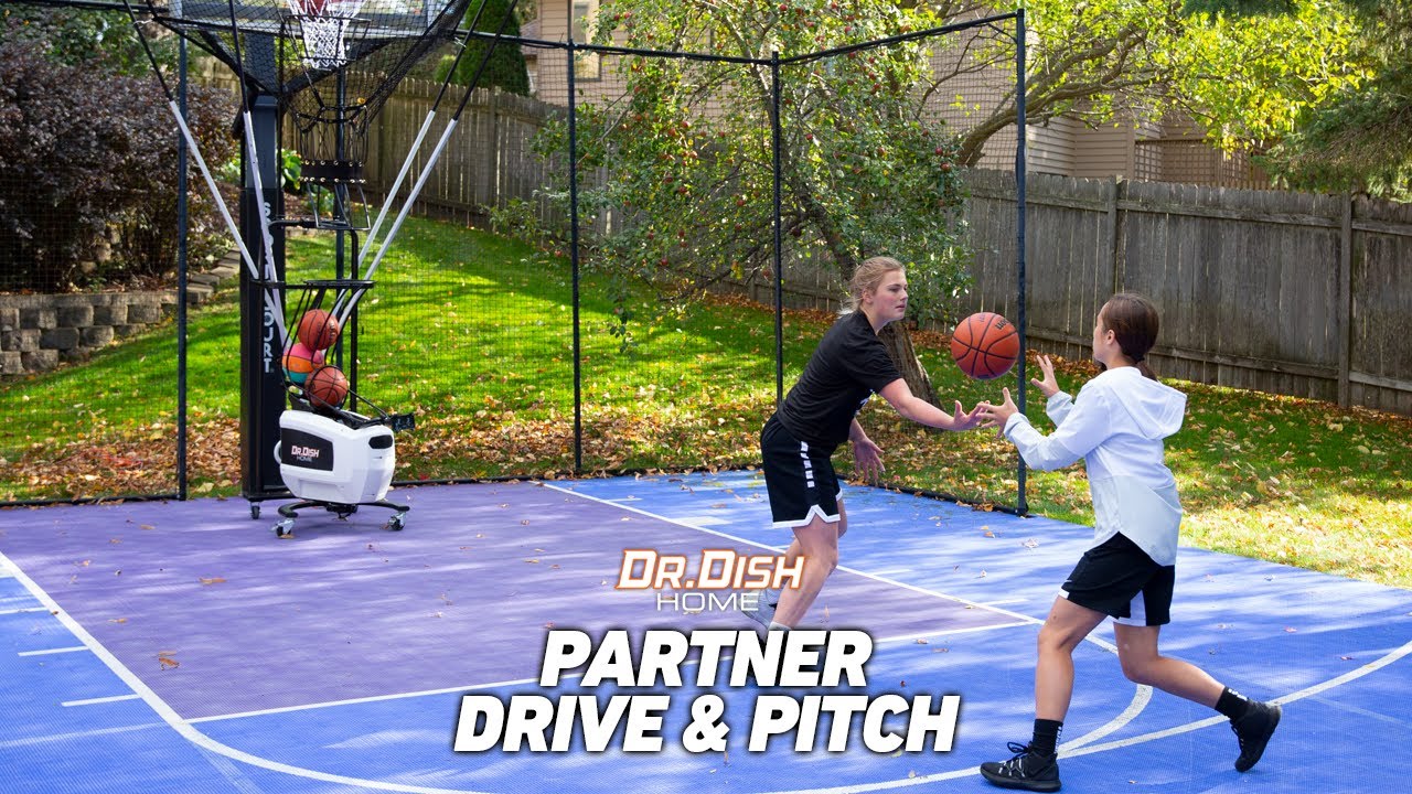 Dr. Dish Home Basketball Drills Partner Drive and Pitch YouTube
