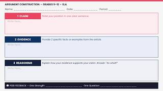 Argument Construction Workshop Wealth