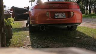 1995 Eclipse GSX rev limiter on 3 turbo back exhaust, LOUD!