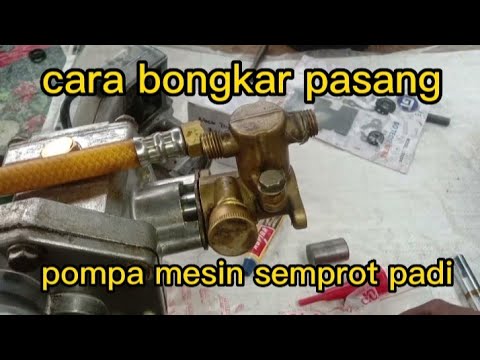 cara memperbaiki mesin semprot padi, gerbok bocor,ganti sil komplit