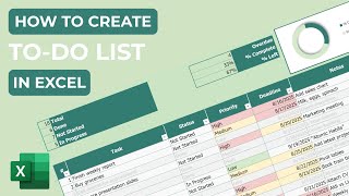 How to Create a To-Do List in Excel (Task Tracker for Beginners) | Step-by-Step Tutorial