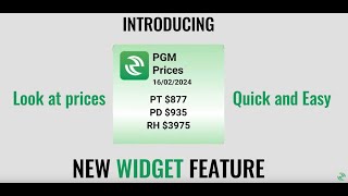 Stay up to date with PGM Prices thanks to our Eco Cat Widget screenshot 3